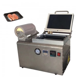 Mini Table Top Food Vacuum Tray Skin Packaging Machine For Small Shop