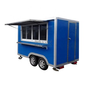 China Food Street Coffee Cart Slush Machine Mobile Trailer Ice Vending Van For Sale