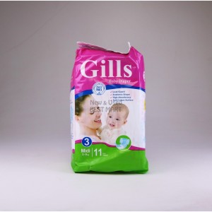 Gills Baby Small Pack Diaper (12-11-10 pcs )